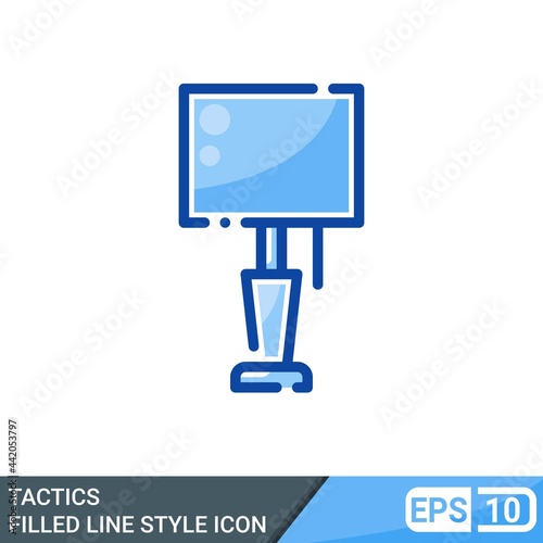 Lampshade icon in filled line style isolated on white background. EPS 10