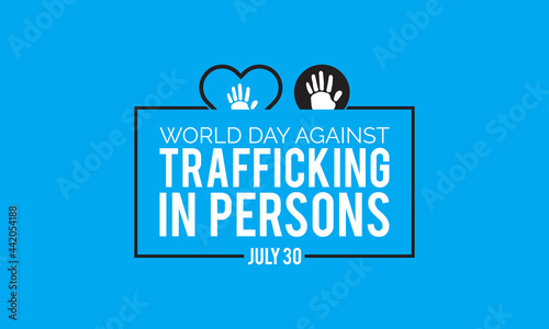 World Day against Trafficking in Persons Vector Banner Template Observed On August