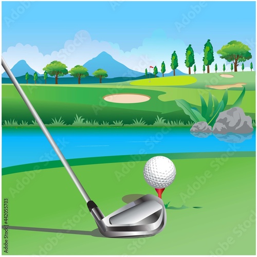 Golfing over water