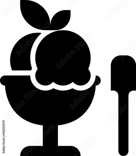 frozen custard glyph icon
