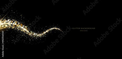 glitter background, luxury gold stardust light