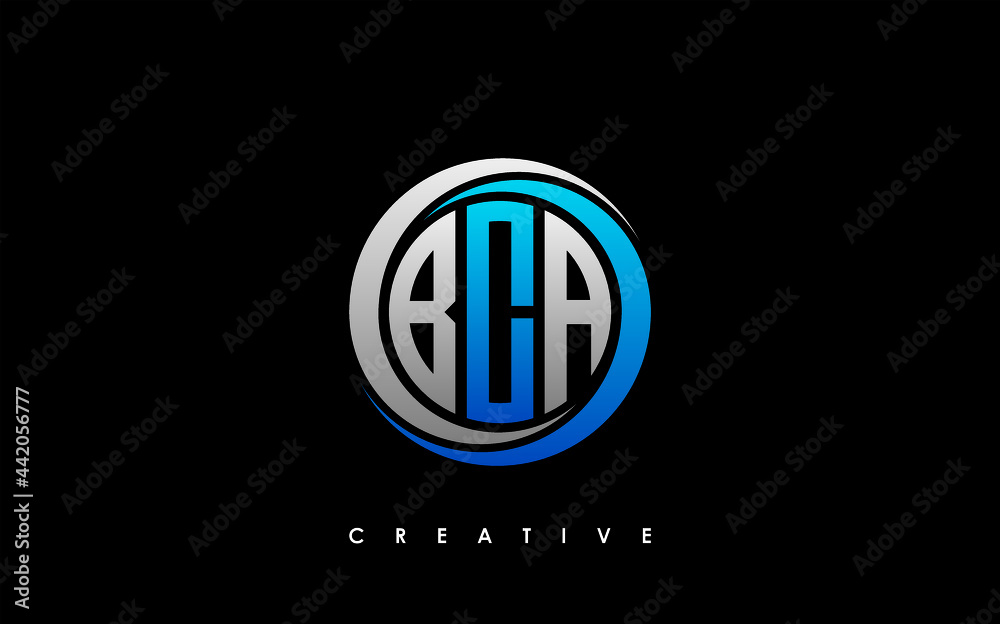 BCA Letter Initial Logo Design Template Vector Illustration