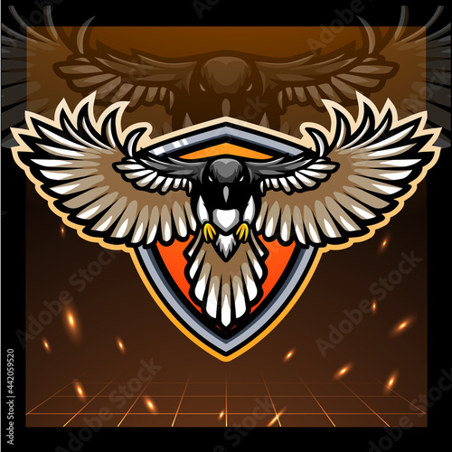 Catcher bird mascot. esport logo design