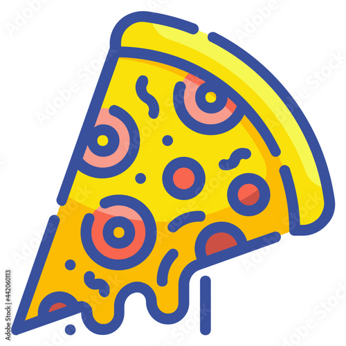 pizza line icon