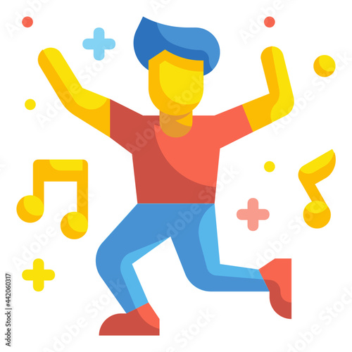 dancer flat icon
