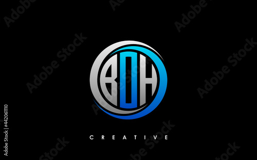 BOH Letter Initial Logo Design Template Vector Illustration