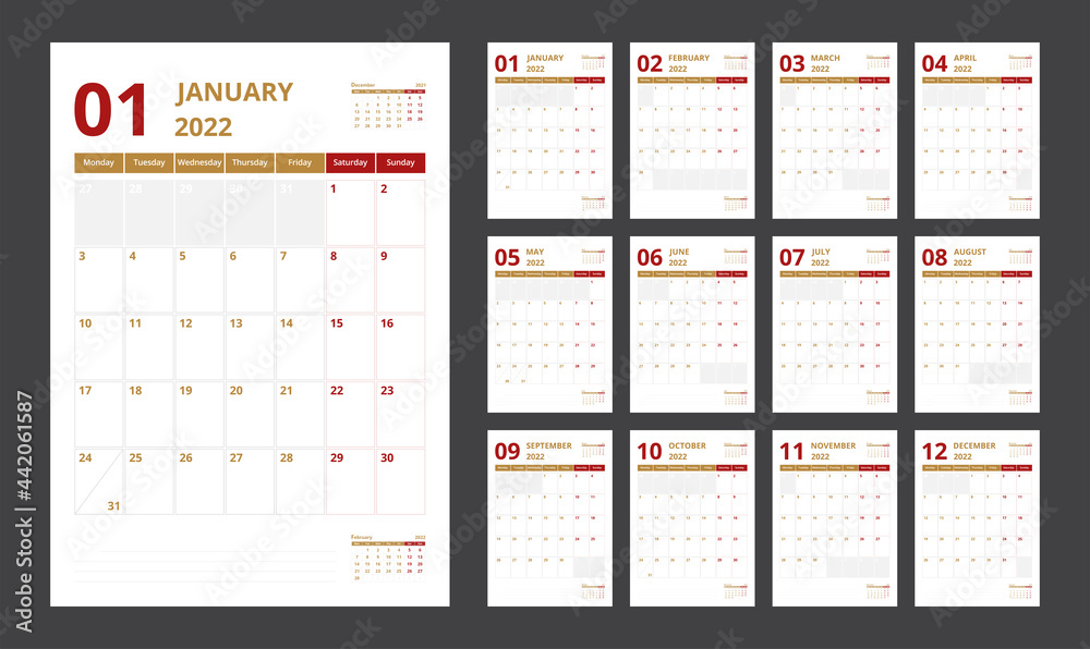 2022-calendar-planner-set-for-template-corporate-design-week-start-on