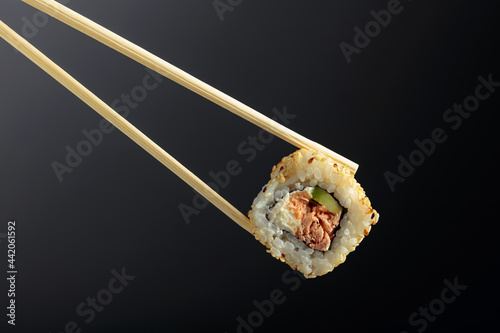 Fresh tasty sushi with tuna.