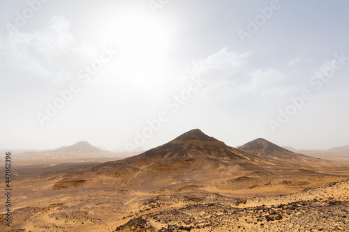 The Black Desert, beautiful landscape of the unique nature.