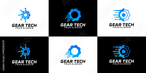 gear technology service logo collection