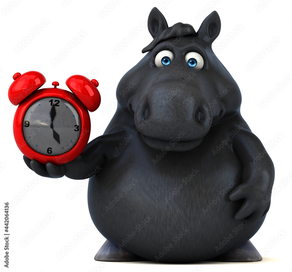 Naklejka premium Fun horse - 3D Illustration