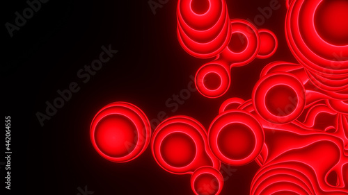 liquid ball 3d rendering abstract glow