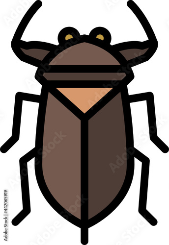 giant water bug color outline icon