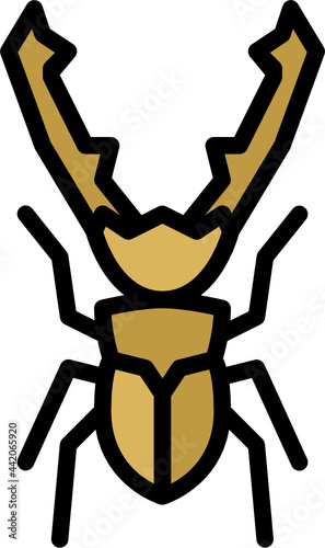 cyclommatus stag color outline icon