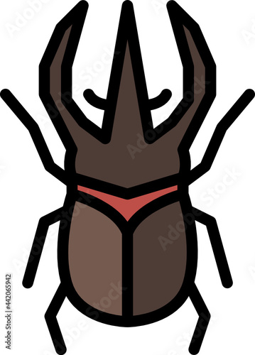 horned atlas color outline icon