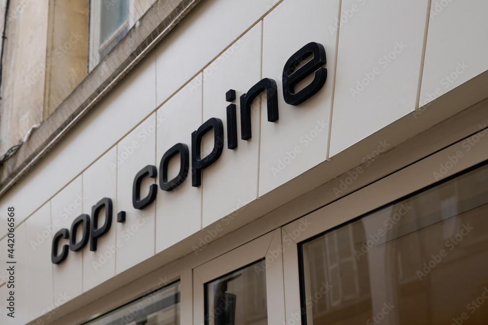 cop copine clothes brand text store french shop front logo sign in