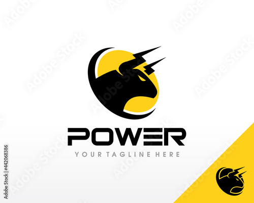 Electric logo. Electrical Power logo design vector