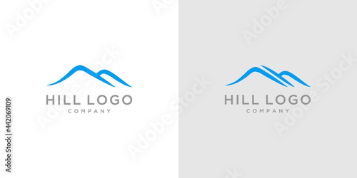 Minimalist letter h hill logo template