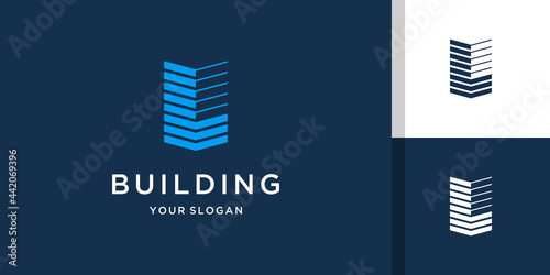 Letter l building logo template photo