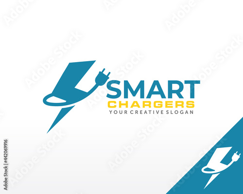 Electric logo. Electrical Power logo design vector