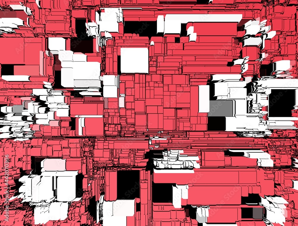 Abstract binary tree background with geometric shapes and multiple ...