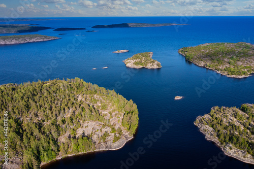 Lake Ladoga in Karelia. Kar...
