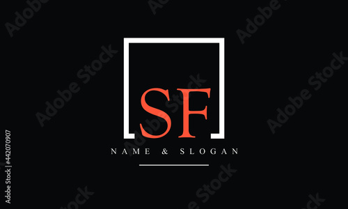 SF, FS, S, F abstract letters logo monogram