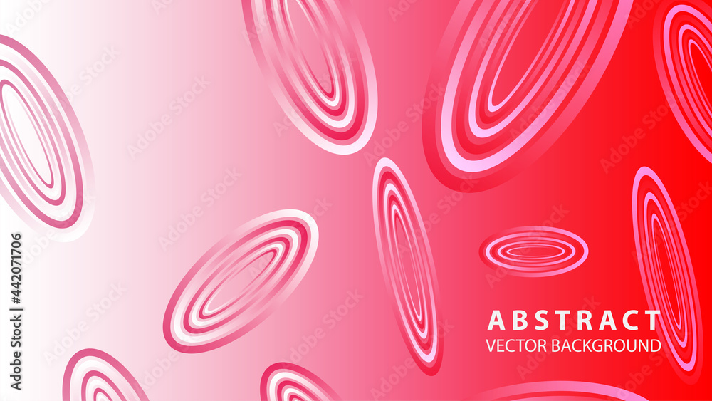 Fototapeta premium Abstract colorful oval background with gradient color - vector