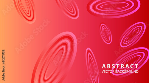 Abstract colorful oval background with gradient color - vector