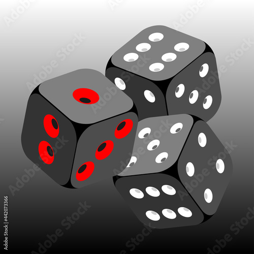 We play 3D cubes. Vector image.