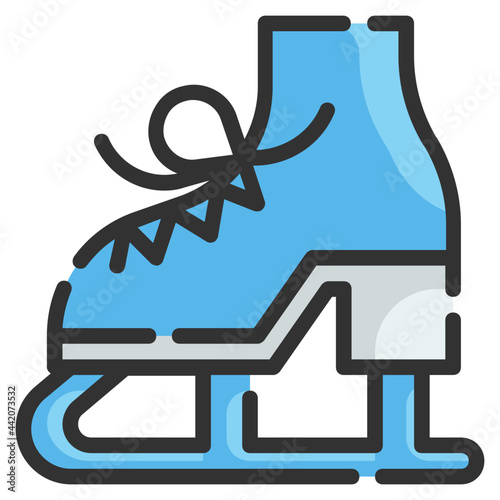 ice skate line icon
