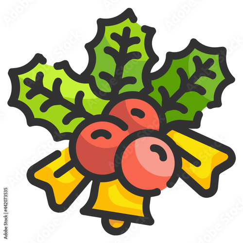 mistletoe line icon