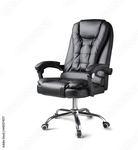 Konstfotografi Genuine Leather office chair for Executive Officer, isolated on white background with clipping path