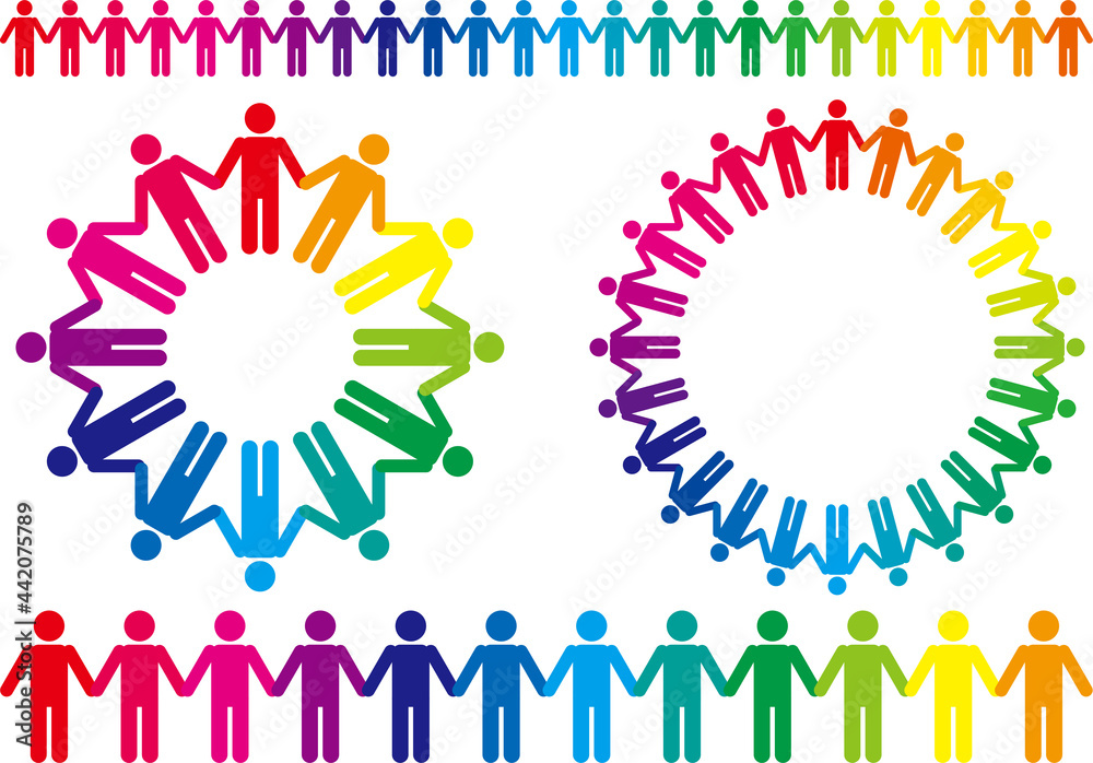 人の輪のイラスト Stock Vector Adobe Stock