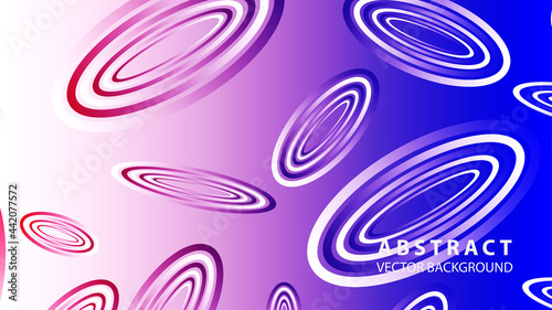 Abstract colorful oval background with gradient color - vector