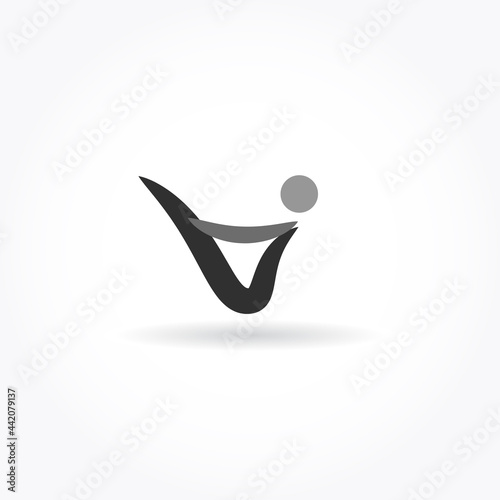 Yoga logo and icon. Yoga meditation figure pose. Vector illustration