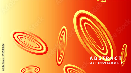 Abstract colorful oval background with gradient color - vector