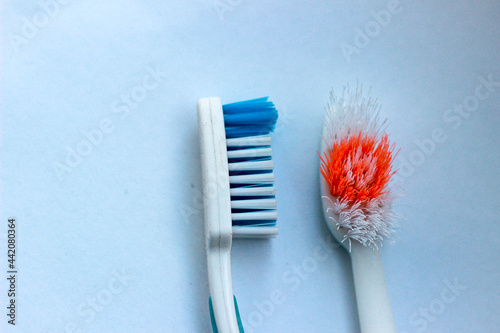 toothbrush and toothpaste toothbrush  brush  hygiene  isolated  dental  clean  care  plastic  white  blue  tooth  equipment  medicine  teeth  health  hair  bathroom  toothpaste  comb  hairbrush  objec