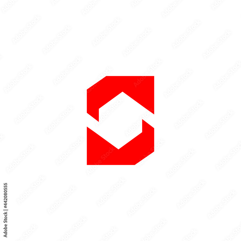 S Circle Logo With Red Color S Circle Logo With Red Color