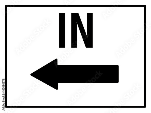 arrow icon, IN and Out symbol, Illustration image