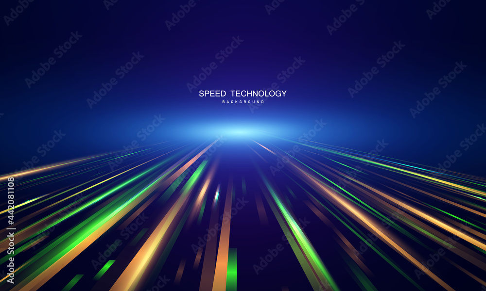 Fototapeta premium Abstract speed line background poster with dynamic. technology network Vector illustration.