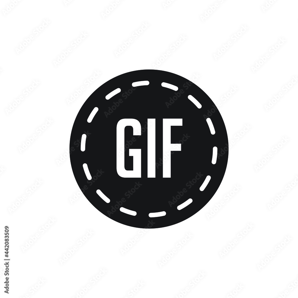 Gif animation button icon design. vector illustration Gif animation button icon design. vector illustration