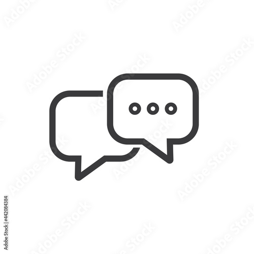 Talk bubble speech icon. Chat on line symbol template, dialogue balloon. 