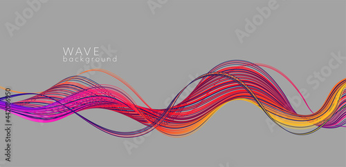 Vector abstract background with color abstract wave