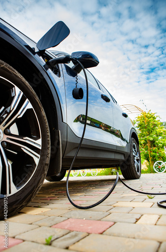 Photography Electric vehicle charging station for home