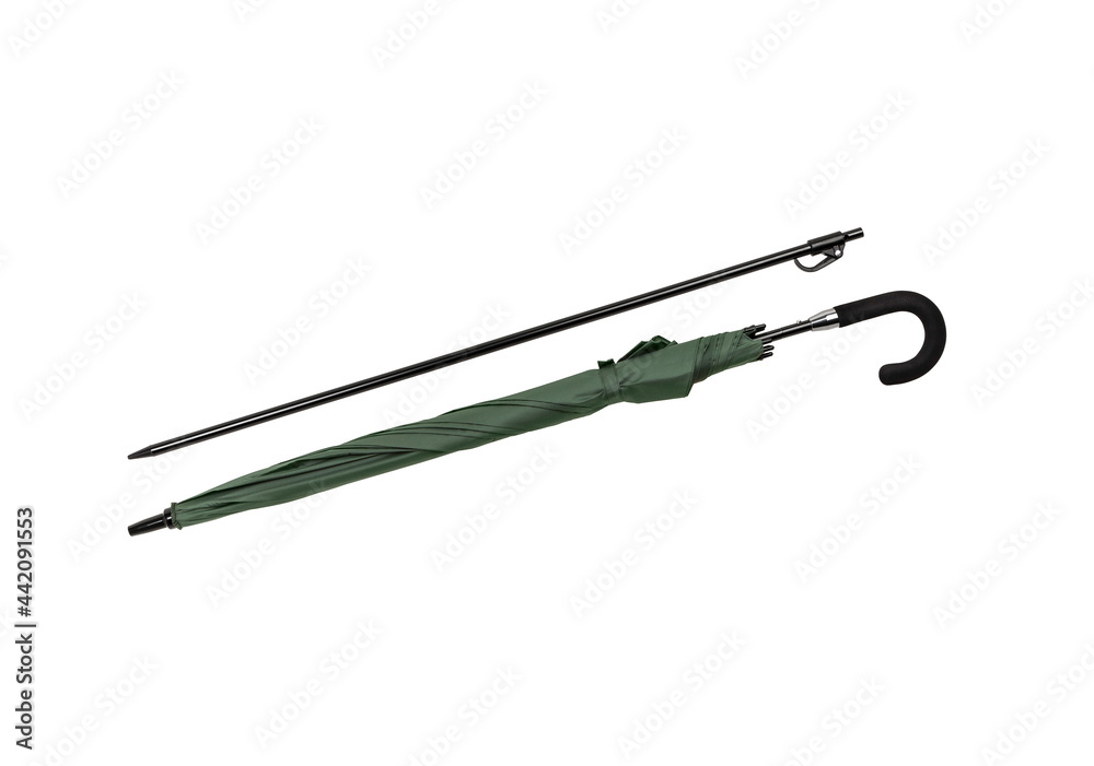 Rain umbrella closed. Isolate on white back Rain umbrella closed. Isolate on white back