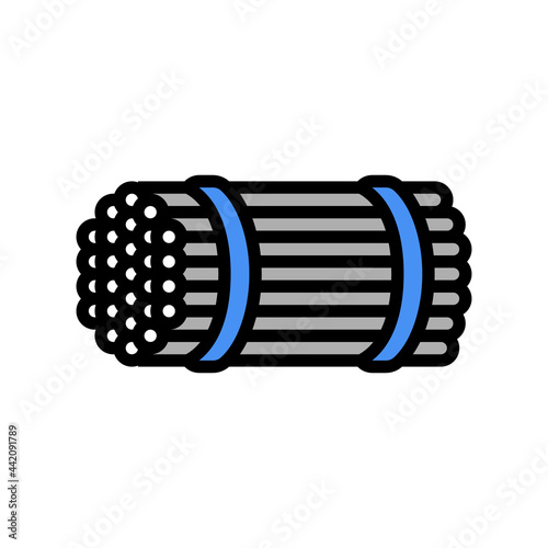 packaging rebar color icon vector. packaging rebar sign. isolated symbol illustration