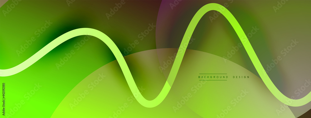 Abstract gradient background with wave line with shadow effect. Geometric composition. 3D shadow effects and fluid gradients Abstract gradient background with wave line with shadow effect. Geometric composition. 3D shadow effects and fluid gradients