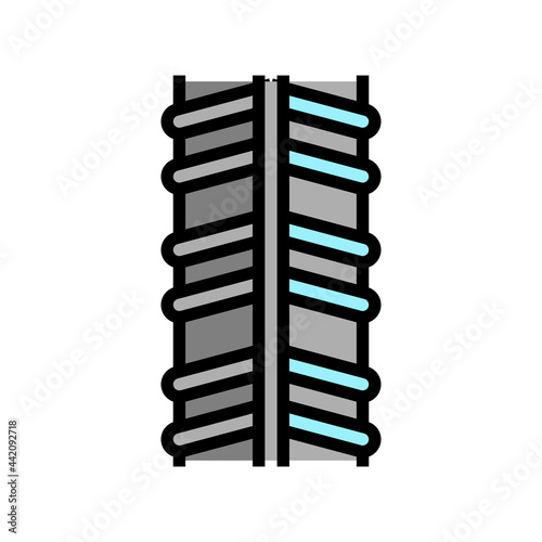 stainless rebar color icon vector. stainless rebar sign. isolated symbol illustration