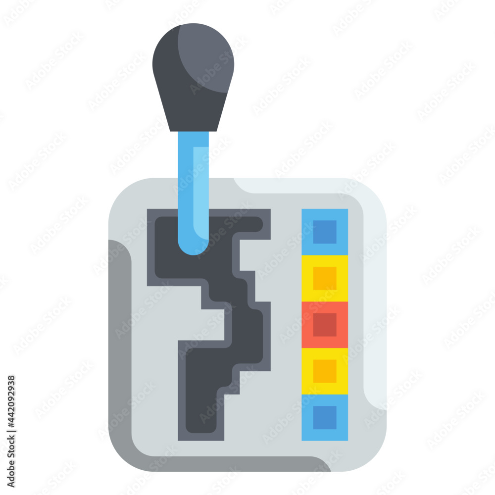 gearstick flat icon